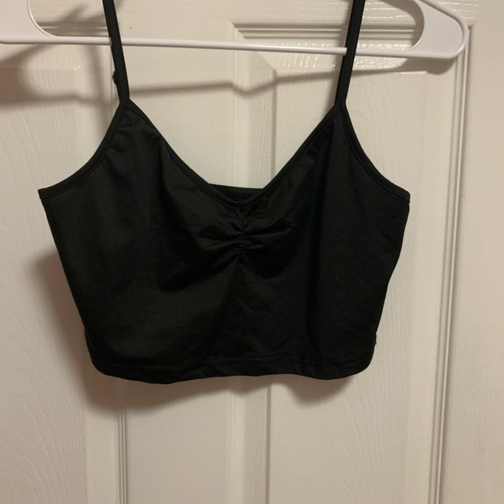 Black Cropped Tank Top